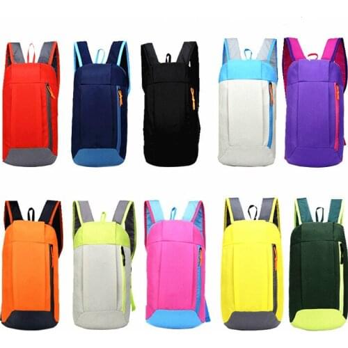 10L Outdoor Sports Light Weight Waterproof Backpack Travel Hiking Bag Zipper Adjustable Belt Camping Knapsack Men Women Child