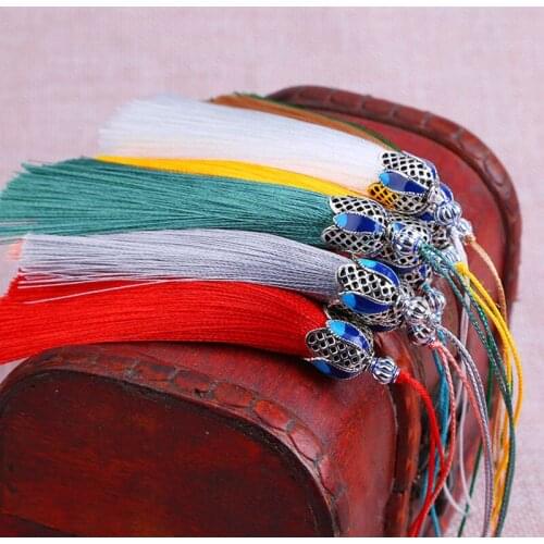 50PCS 9cm Ice Silk Fringed Enamel Anti-Fold Tassel Jewelry Accessories Clothes Key Tassel Hanging Ear DIY Pendant 50 Pieces