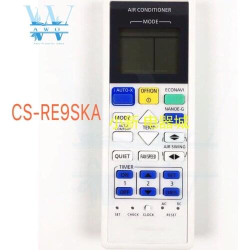 AWO 1PCS NEW CS-RE9SKA For Panasonic Air conditioner Remote Control Suitable RE12SKA RE18SKA RE24SKA