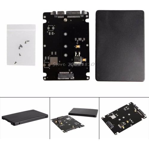 B+M Key Socket 2 M.2 (SATA) SSD to 2.5 SATA Adapter Card with Case Whosale&Dropship