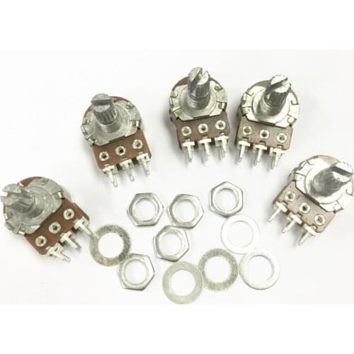 Free Shipping 50pcs Potentiometer Pot WH148 B2K 2K Linear shaft 15mm 6pin