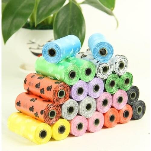 Biodegradable Pet Dog Poop Bag Zero Waste Dog Pooper Bags Paw Doggy Litter Poop Bag Dispenser Pets Products For Dogs