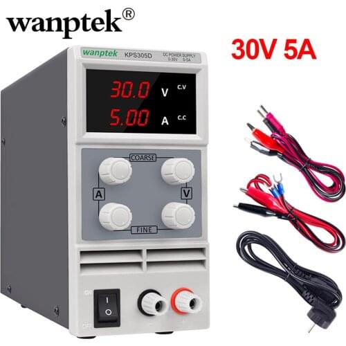 Mini 3/4 Digit Regulated Switching Dc power supply KPS305DF 0~30V/0~5A Repair power source Digital Adjustable regulation power