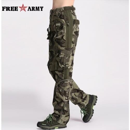 Brand Plus Size Women Pants Camouflage Cargo Pants Unisex Pants & Capris Army Military Pants Man Pockets Womens Clothing