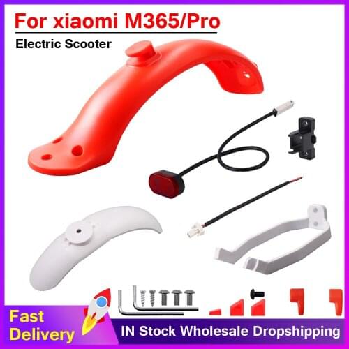 Durable Scooter Mudguard For Xiaomi M365/ Pro Electric Scooter Tire Splash Fender with Rear Taillight Back Guard Wing Kit Parts