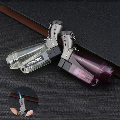 Cigar Butane Lighters Windproof Gas Lighter Cigarette Lighter Torch Flame Spray Gun Home Point Cigar Moxibustion Point Incense