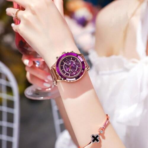 Luxury Woman Watch Stainless Steel Strap Wristwatch Ladies Sapphire Crystal Japan Movement 3 Sub-dial Waterproof Watches INS