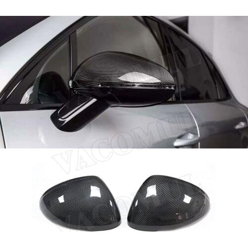 Carbon Fiber Rearview Mirror Housing Trim Shell Cap Covers for Porsche Macan 2014-2019 Add On Style Sticker