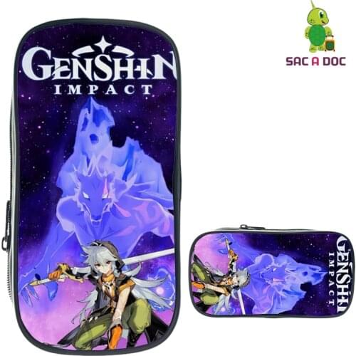 3D Hot Game School Supplies Genshin Impact Pencil Case Stationery Case Makeup Box Zipper Pouch Funny Cosmetic Bag Cosmetic Box