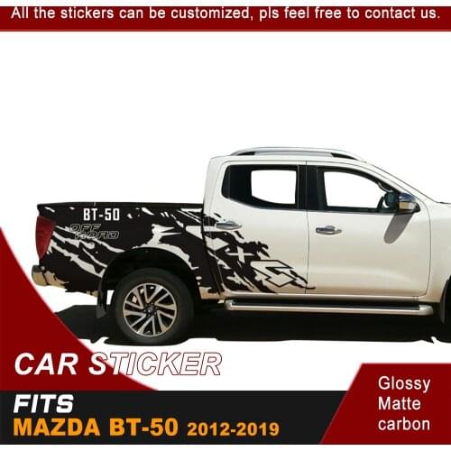 For Mazda BT-50 2012 2013 2014 2015 2016 2017 2018 2019 Mudslinger Side Door Stripe Vinyl Cool Car Sticker Mazda Sticker