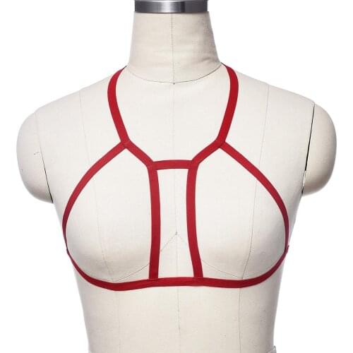 Women Sword Belt Sexy Ladies Body Harness Bra Open Chest Bondage Lingerie Cage Bra Gothic Garter Belt Harness Suspenders