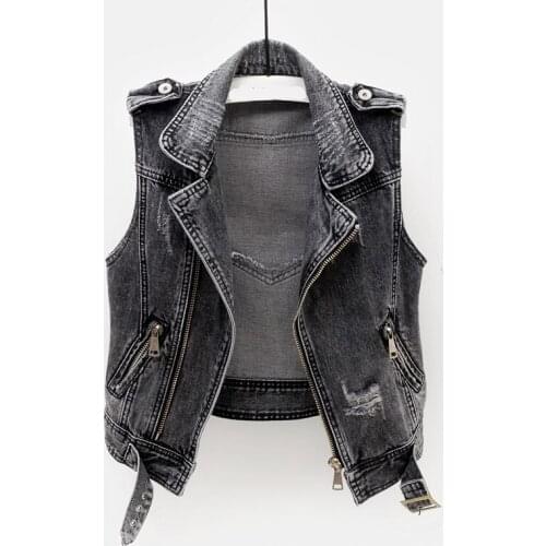 Denim Coat for Women Top Quality Zipper Street Wear Short Slim All Match Fashion Zipper Outwear Coat Tops