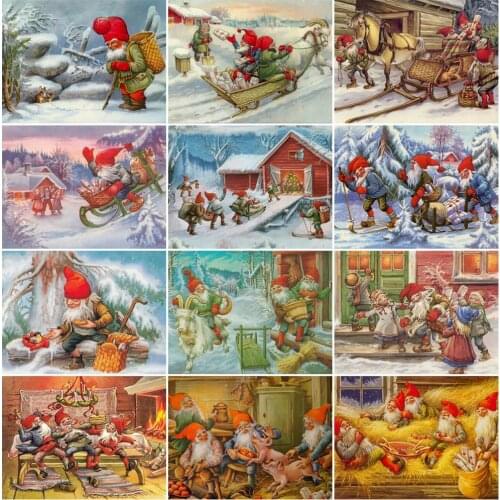 5d Diamond Painting Christmas Full Square/Round DIY Diamond Embroidery Santa Claus Portrait Picture Mosaic Art Child Gift