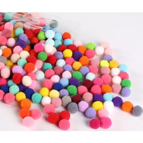Little pompom 8/10/15/20/25/30mm Mini Fluffy Soft Pom Poms DIY Handmade Kids Toy Christmas Home Decoration Craft sewing Supplies
