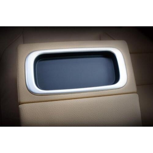 For Volvo XC60 2018 1PC Matte Silver ABS Chrome Car Rear Water Cup Holder Cover Trim Moldings Car Styling Auto Accessories