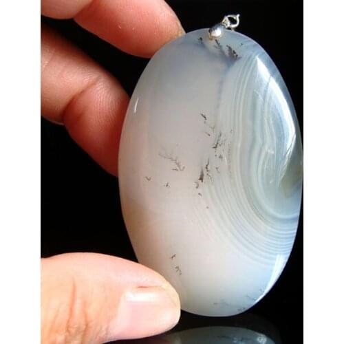 Fashion Women Man Necklace Pendant Big Natural Moss Agates Stone Pendant Slide Healing Crystal Pendants for Jewelry Making BS528