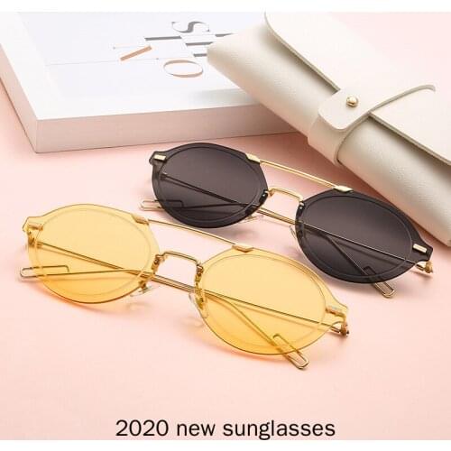 Fashion Unique Rimless Women Sunglasses Clear Ocean Lens Eyewear Ladies Trending Sun Glasses NX