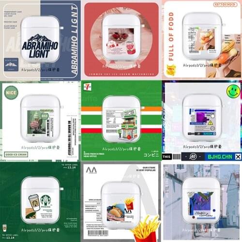 Fashion Brand Mix Designs Cases For AirPods 1 2 Case Funda Soft Clear Silicone Luxury Cover For Airpods Pro Earphone Accessories