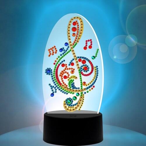 New Lamp DIY Diamond Painting Night Light Colored Sign 5D Special Shaped Diamond Embroidery LED light Pad Home Decoration Gift