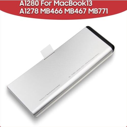Original Replacement Battery 45Wh A1280 For MacBook13 A1278 MB466 MB467 MB771 Laptop Batteries