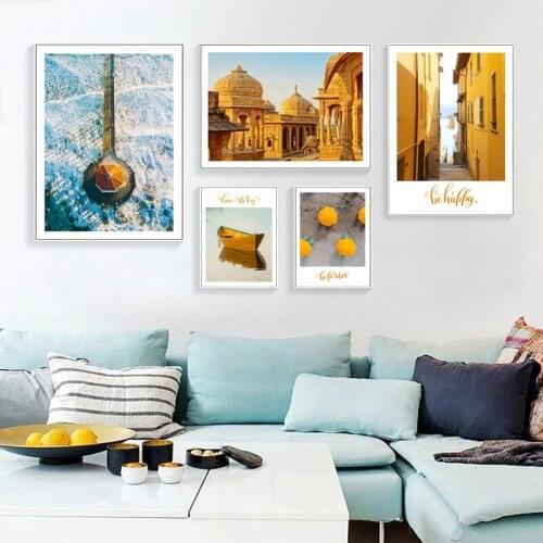 Poster and Prints Wall Art Landscape Canvas Poster Nordic Print Ocean Sea Beach Painting Scandinavian Modern Home Decor giclee