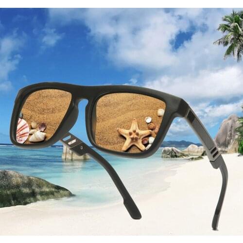 Tr90 Polaroid Sunglasses Square Flexible Driving Rubber Square Sun Glasses Famous Brand Men Polarized Sunglases for Women Men