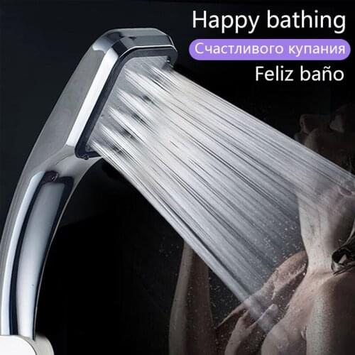Bath 300 Holes High Pressure Shower Head Water Sprayer Rainfall Shower Head Aluminum Holder Bathroom Accessories Hose