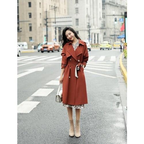 Windbreaker Womens Long Small 2021 Spring New Korean Loose Temperament Leisure This Years Popular Coat