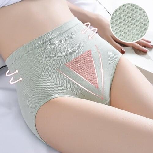 M-XL Briefs for Women High Waist Seamless Breathable Panties Elastic Abdomen Lingeries Female Cotton Crotch Molding Underwear