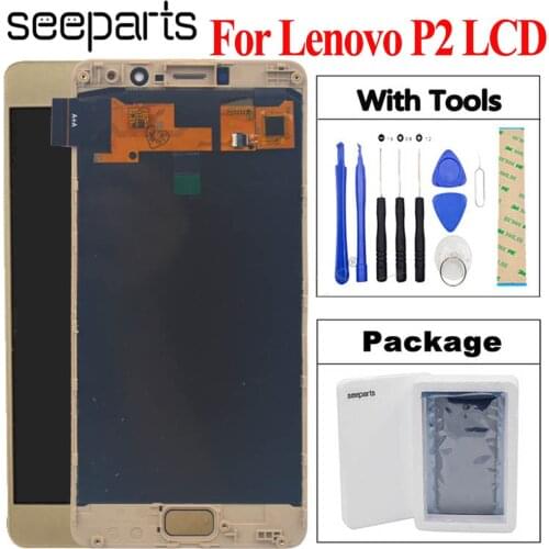 5.5"For Lenovo Vibe P2c72 P2a42 P2 LCD Display Touch Screen Digitizer Sensor Assembly For Lenovo P2 LCD with Free Tools