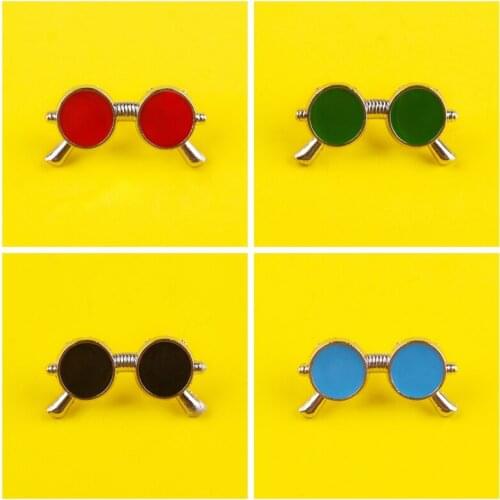 Glasses Pin Colorful Badge For Clothes Brooches Enamel Pins For Backpack Badge On Clothes Metal Badges Lapel Pin Bag Badge Gifts