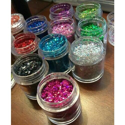 1 Bottle Laser Gold Silver Mix Size Nail Art Glitter Sequins DIY Sparkly Paillette Tips Charm Pigment Flakes Gel Nail Decor Y/8I