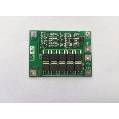 3S 40A Li-ion Lithium Battery Charger Protection Board PCB BMS with Balancer For Drill Motor 11.1V 12.6V Lipo Cell Module