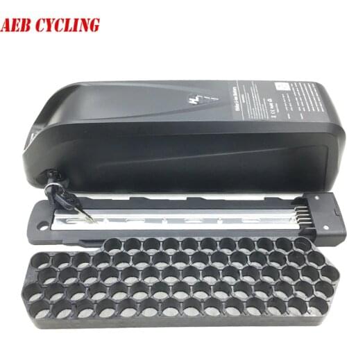 Free shipping 52V 48V 36V jumbo shark HaiLong G70 70Pcs G80 80Pcs 18650 cells downtube E-bike Electric bike battery box case