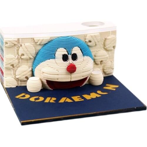 Japan 3D Notepad Cubes Anime Cartoon Doraemon Note Paper For Male Female Friends Creative ValentineS Day Gift Desk Ornaments