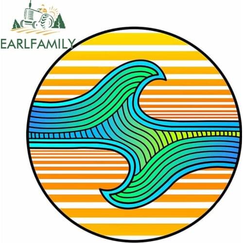 EARLFAMILY 13cm x 12.7cm for Surf Soul Anime Decal Creative Car Sticker Windshield Bumper Car Assessoires Sunscreen Waterproof