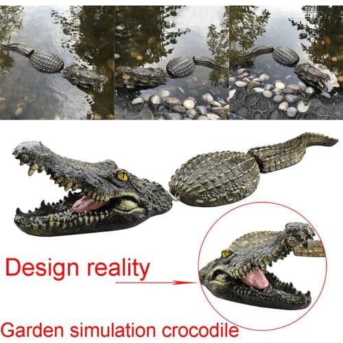 Creative Simulation Floating Crocodile Head Animal Figurines Water Pool Statue Summer Outdoor Pond Art Decor Garden Decoration