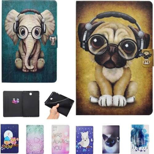 Original Case For Samsung Galaxy Tab A 8.0 T350 T355 SM-T350 T351 painted Tpu Leather stand Flip Smart Cover Funda Tablet case