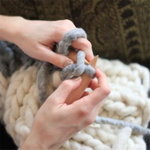 Hand Knitting Blanket Hats Scarf Super Thick Merino Wool Chunky Yarn Wool Roving Bulky Yarn Winter Warm 250g/Lot