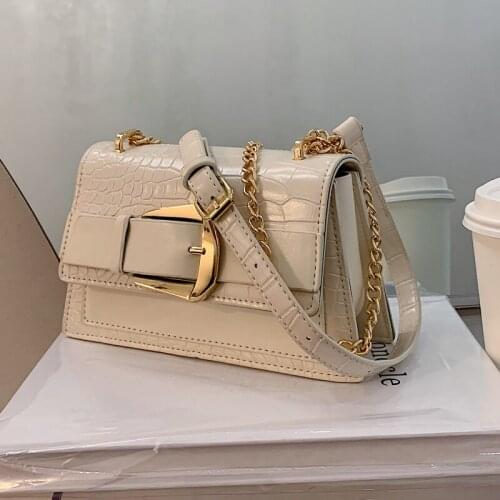 Crocodile Pattern Flap Crossbody bag 2020 Fashion New Quality PU Leather Womens Designer Handbag Chain Shoulder Messenger Bag