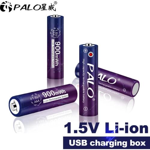 1.5V AAA battery rechargeable Li-ion battery AAA 1.5v 900mWh lithium li-ion rechargeable battery and 1.5V Li-ion battery charger