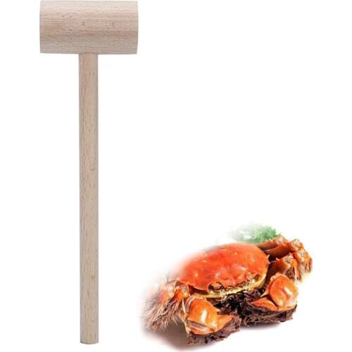 Kapmore 1pc Crab Mallet Creative Multi-Use Wooden Lobster Mallet Food Hammer Seafood Tool For Home Kitchen