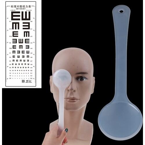1PC Eye Occluder Professional transparent/black Handheld Optometry Tool Eye Occluder Block Plate For Vision Test Eyesight Exam