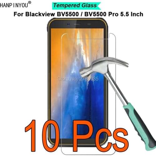 10 Pcs/Lot For Blackview BV5500 / Pro / Plus 9H Hardness 2.5D Ultra-thin Toughened Tempered Glass Film Screen Protector Guard