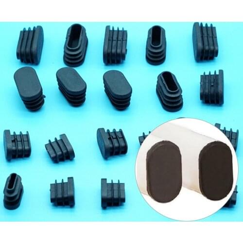 10pcs/lot Oval Table Feet Plug Pad Plastic End Cover Plug Oval Plug Furniture Foot Pad Anti-skid Protective Cover