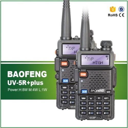 2PCS/LOT 8W Max BAOFENG UV-5r plus Triple Power Walkie Talkie BaoFeng UV-5r plus Dual Band Two Way Radio with Free Headset