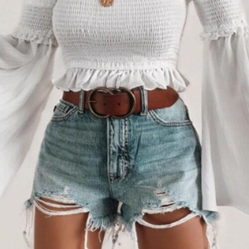 2021 Summer Fashion Vintage Denim Womens Shorts Boyfriends Slim Shorts Denim Shorts Female Hight Waist Denim Shorts Female
