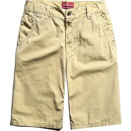 2021 New Summer Cotton Solid Shorts Men High Quality Casual Business Social Waist Men Shorts 6 Colors Beach Shorts khaki