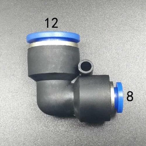 5 PCS Reducing Elbow 12-8mm Platic Push In to Connect One Touch Fitting Pneumatic Air Adapter Coupling