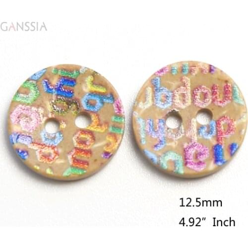 50pcs/lot Size:12.5mm Multicolour Coconut Buttons Sewing Round Button for Clothing Woman Kids Decorative (SS-106)